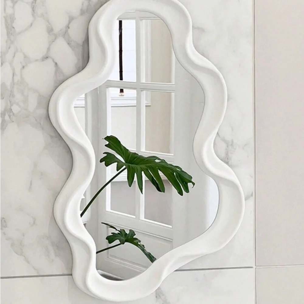 Student Dormitory Desktop/ Wall Hanging Cloud-Shaped Mirror, French Simple
